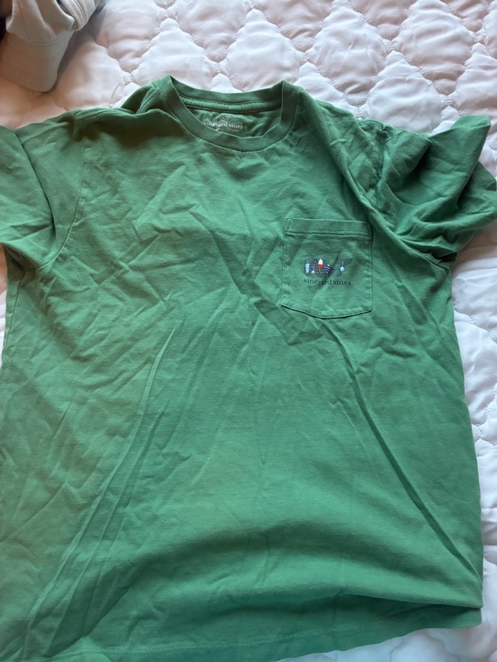 Vineyard Vines Green Short-Sleeve Pocket Tee